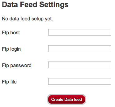 data feed settings