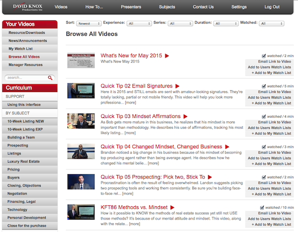 member video page