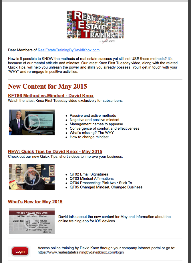 email announcements